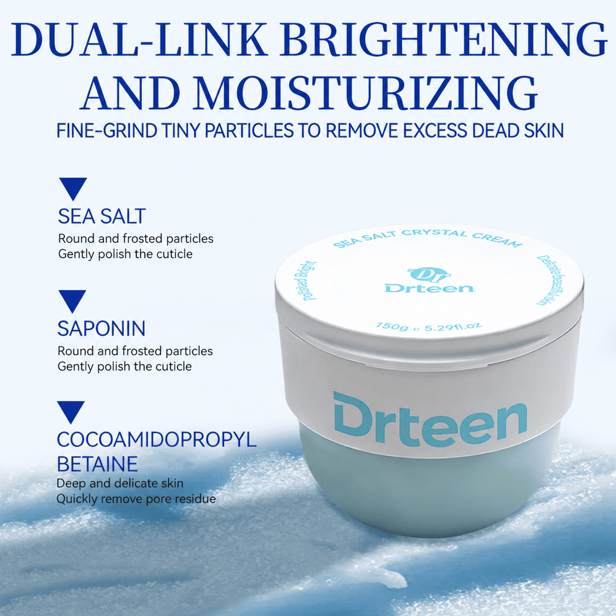 Drteen Sea Salt Crystal Cream Scrub: Elevate Your Skin Care Routine - Drteen